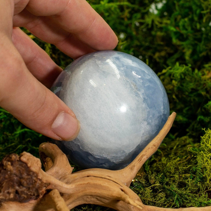 Polished Blue Calcite Spheres From Madagascar-Nature's Treasures