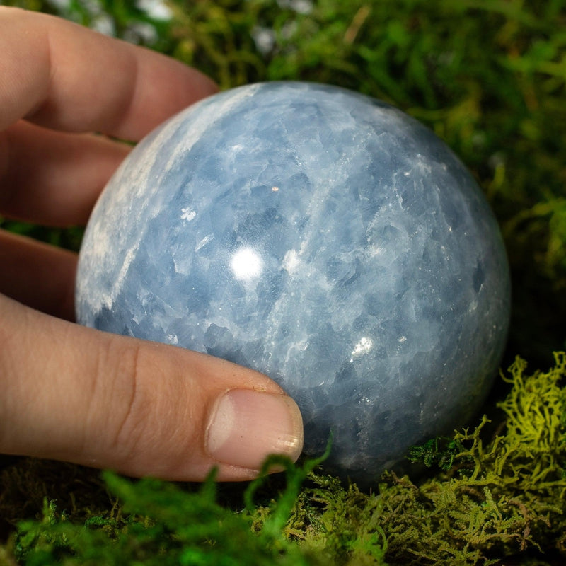 Polished Blue Calcite Spheres From Madagascar-Nature's Treasures