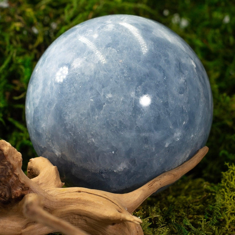 Polished Blue Calcite Spheres From Madagascar-Nature's Treasures