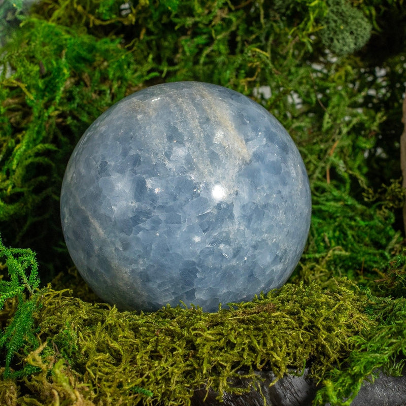 Polished Blue Calcite Spheres From Madagascar-Nature's Treasures