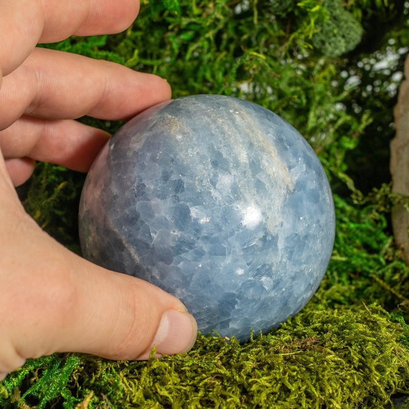Polished Blue Calcite Spheres From Madagascar-Nature's Treasures