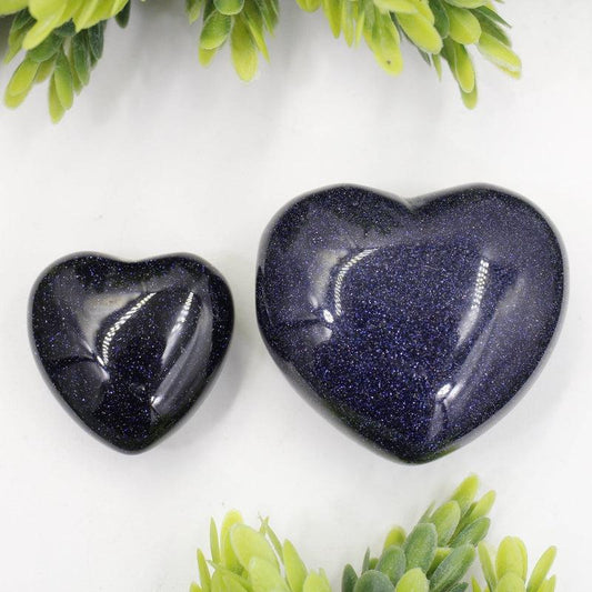 Polished Blue Goldstone Pocket Hearts || Spiritual Connections, Communications || China-Nature's Treasures