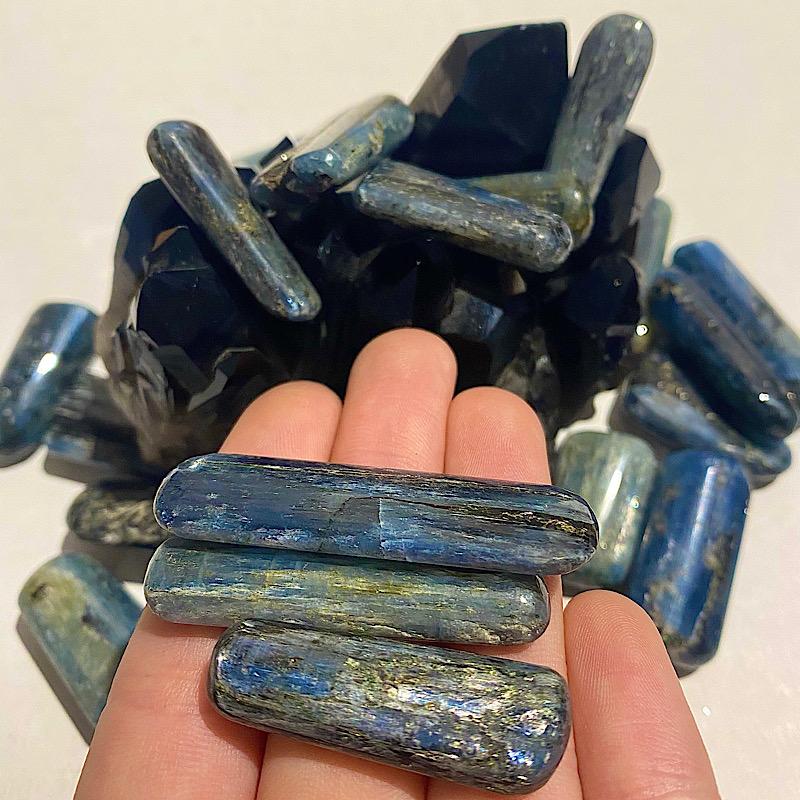Polished Blue Kyanite Tumbled Stones || Communication & Lucid Dreaming || India-Nature's Treasures