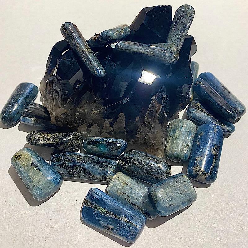 Polished Blue Kyanite Tumbled Stones || Communication & Lucid Dreaming || India
