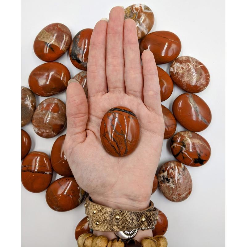 Polished Brecciated Jasper Palm Stones || Idaho-Nature's Treasures