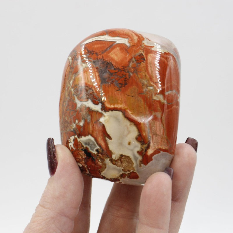 Polished Brecciated Red Jasper Massage Stone Tool || Stability-Nature's Treasures