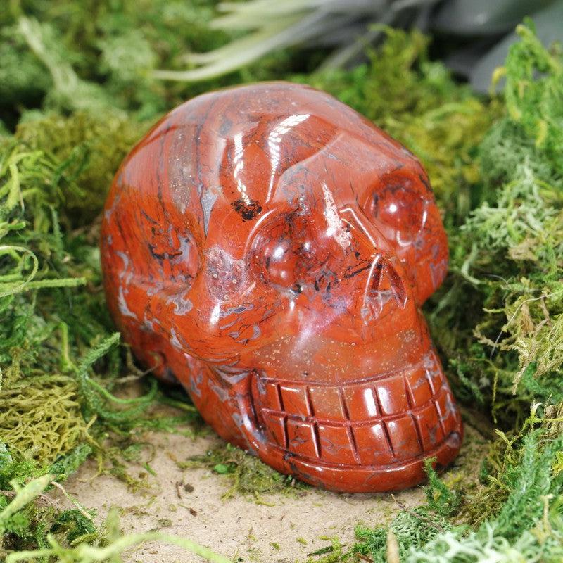 Polished Brecciated Red Jasper Skull Carvings || Brazil-Nature's Treasures