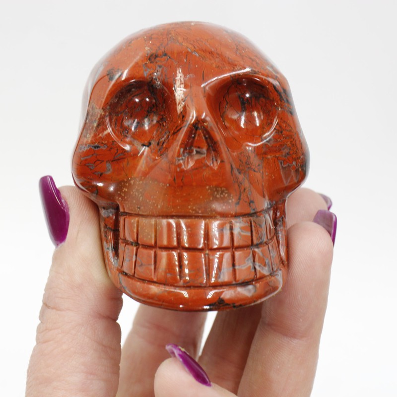 Polished Brecciated Red Jasper Skull Carvings || Brazil-Nature's Treasures