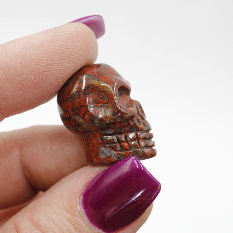 Polished Brecciated Red Jasper Skull Carvings || Brazil-Nature's Treasures