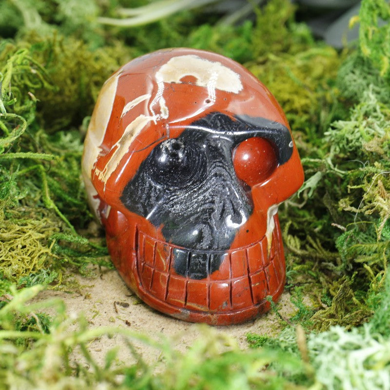 Polished Brecciated Red Jasper Skull Carvings || Brazil-Nature's Treasures