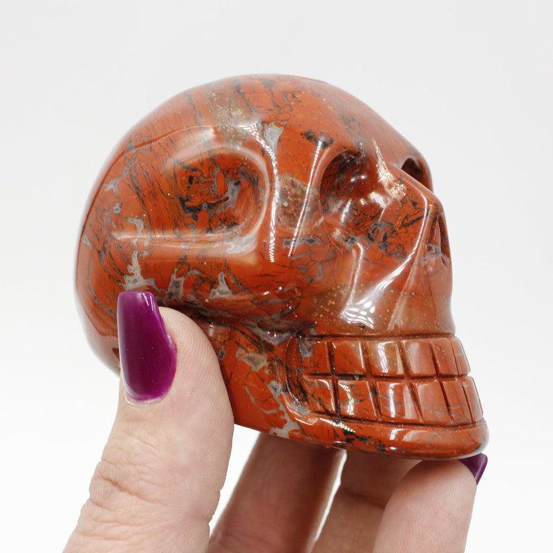 Polished Brecciated Red Jasper Skull Carvings || Brazil-Nature's Treasures