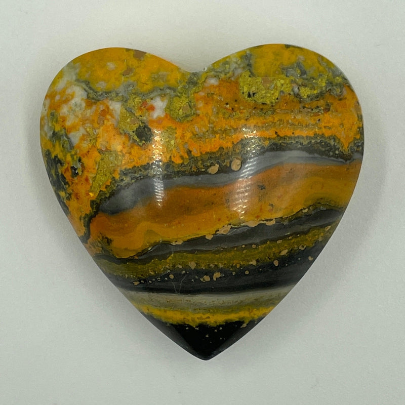 Polished Bumble Bee Jasper 35 MM Heart || Creativity, Passion || Indonesia-Nature's Treasures