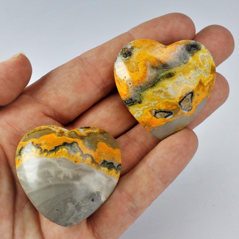 Polished Bumble Bee Jasper 35 MM Heart || Creativity, Passion || Indonesia-Nature's Treasures