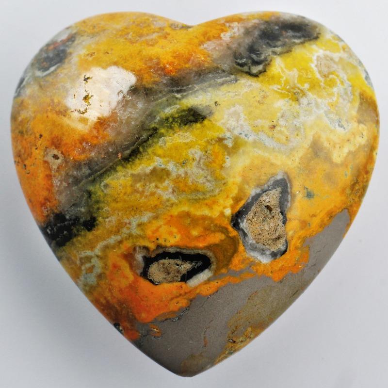 Polished Bumble Bee Jasper 35 MM Heart || Creativity, Passion || Indonesia-Nature's Treasures