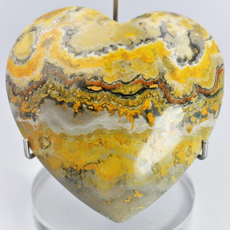 Polished Bumble Bee Jasper 80 MM Heart || Creativity, Passion || Indonesia-Nature's Treasures