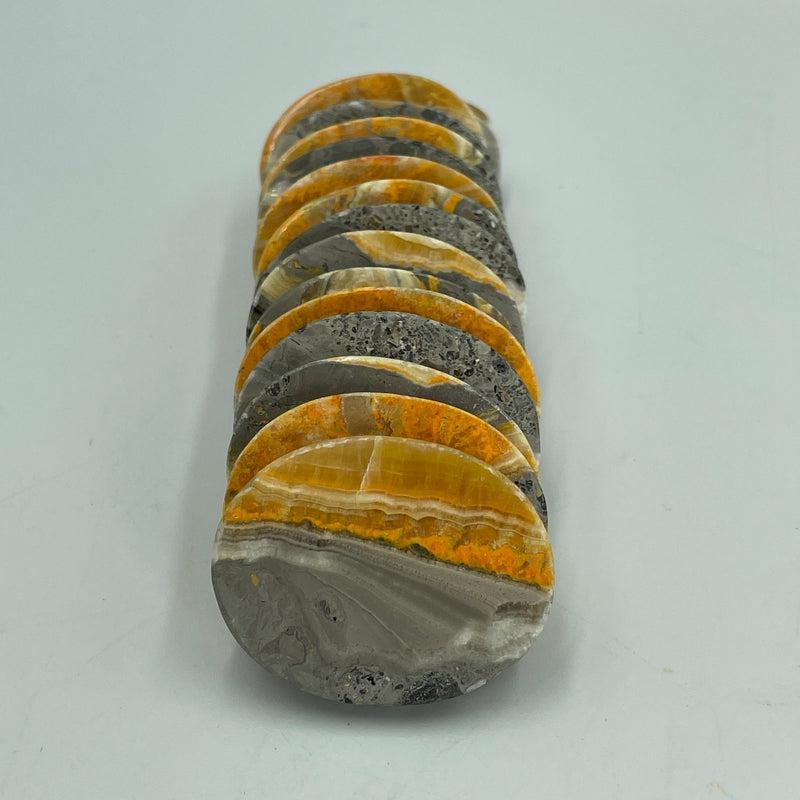 Polished Bumble Bee Jasper Palm Stone || Indonesia-Nature's Treasures
