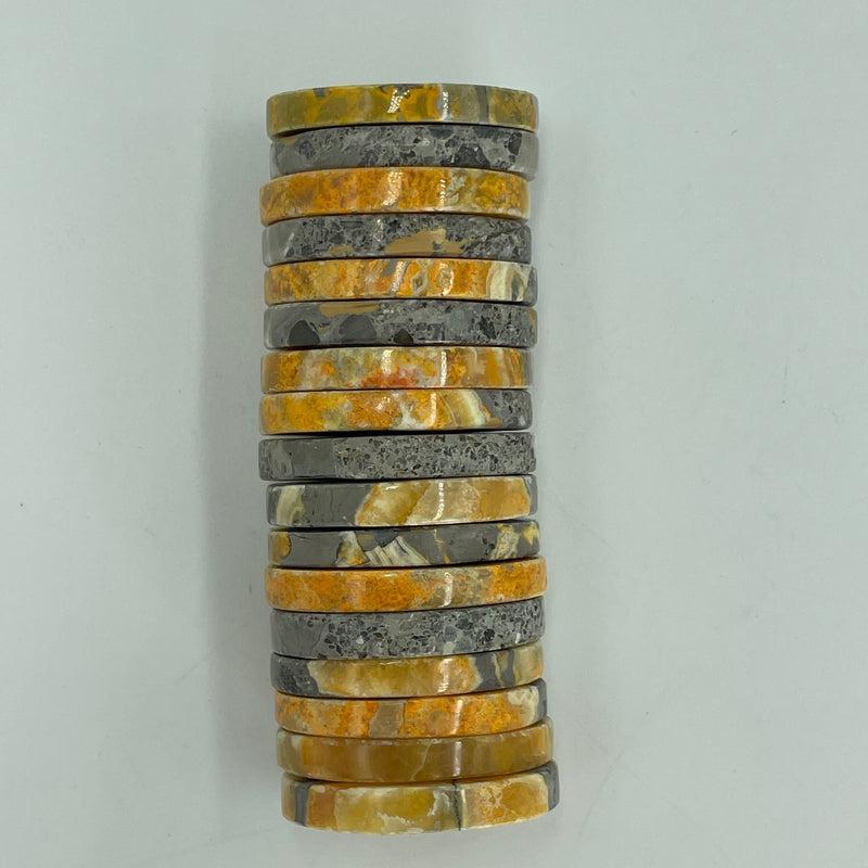 Polished Bumble Bee Jasper Palm Stone || Indonesia-Nature's Treasures