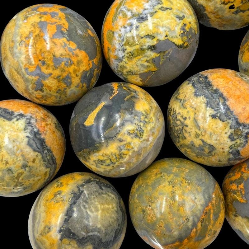 Polished Bumblebee Jasper Spheres || Creativity || Indonesia-Nature's Treasures