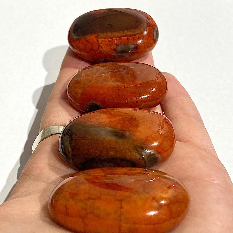 Polished Carnelian Palm Stones || Brazil-Nature's Treasures