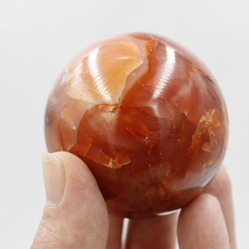 Polished Carnelian Sphere's || Creativity || Brazil-Nature's Treasures