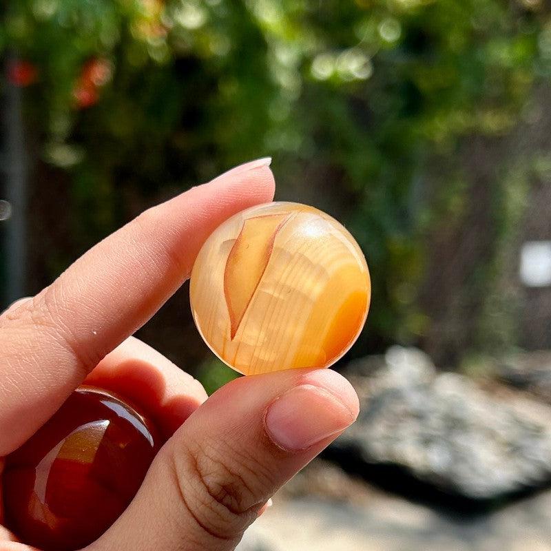 Polished Carnelian Sphere's || Creativity || Brazil-Nature's Treasures