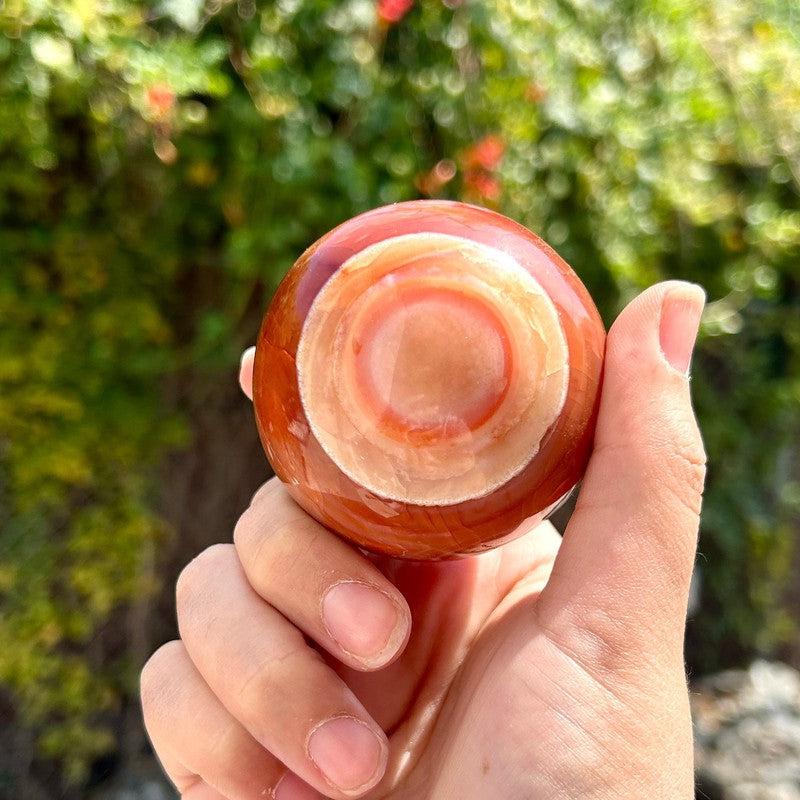 Polished Carnelian Sphere's || Creativity || Brazil-Nature's Treasures