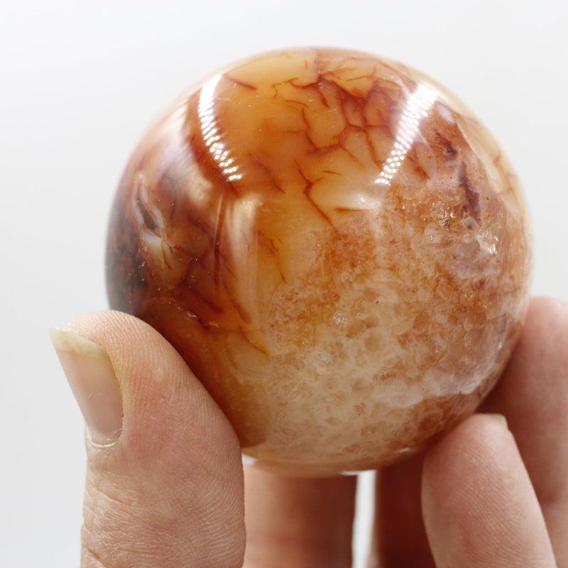 Polished Carnelian Sphere's || Creativity || Brazil-Nature's Treasures