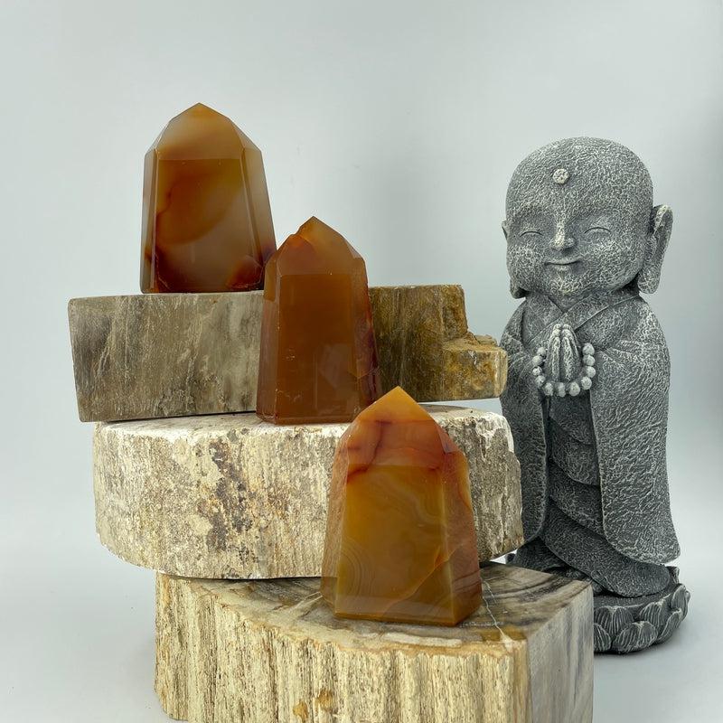 Polished Carnelian Tower Points || Creativity || Madagascar-Nature's Treasures