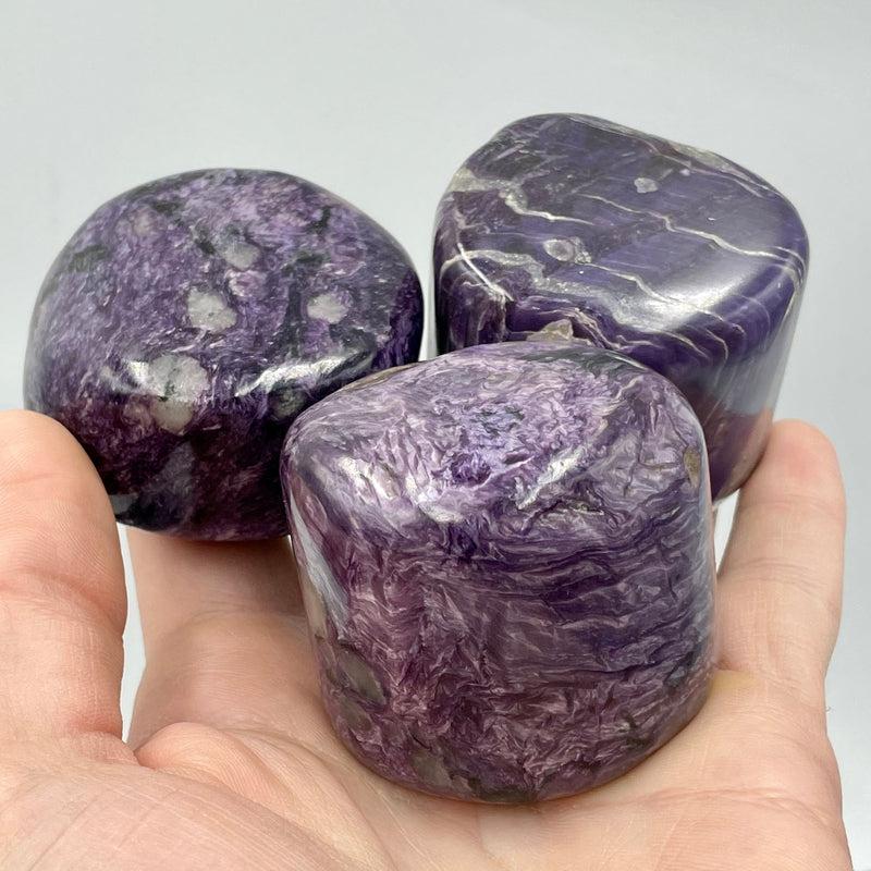 Polished Charoite Half-Cylinder Chunks || Russia-Nature's Treasures