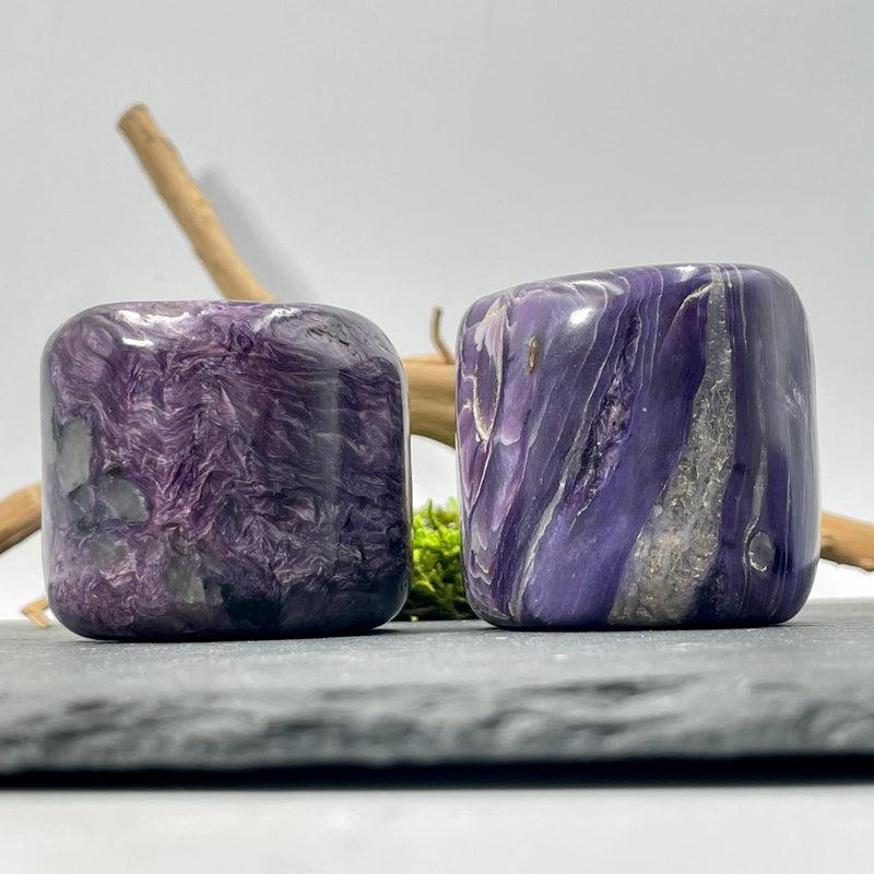 Polished Charoite Half-Cylinder Chunks || Russia-Nature's Treasures