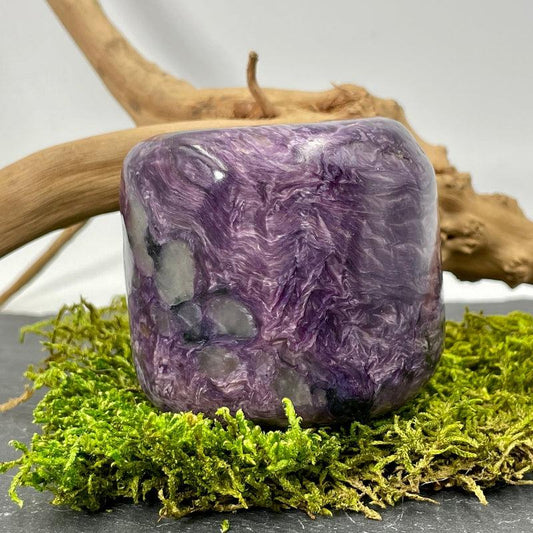 Polished Charoite Half-Cylinder Chunks || Russia-Nature's Treasures