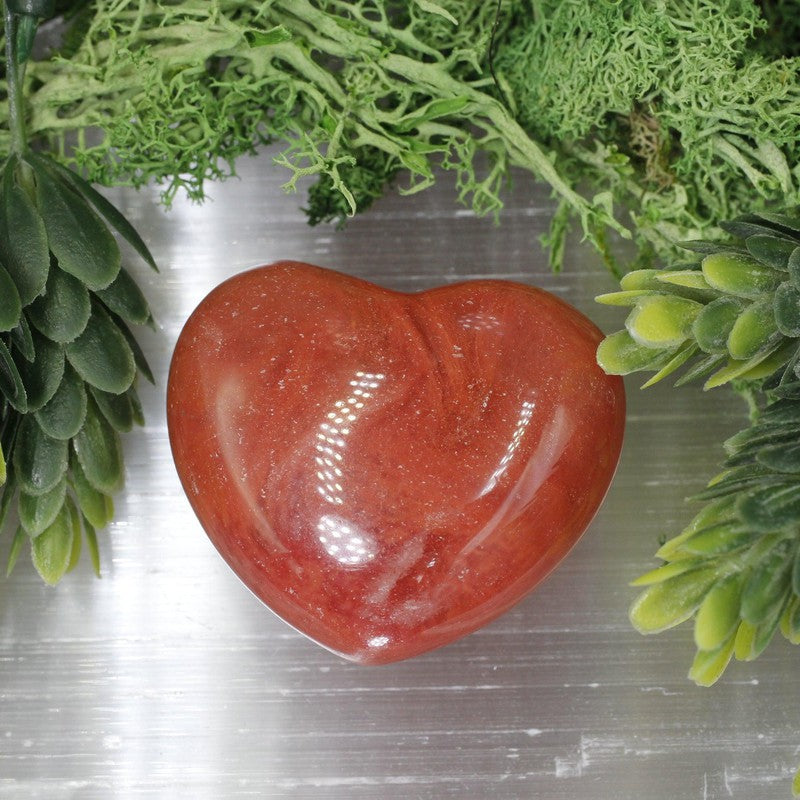 Polished Cherry Glass Pocket Hearts || USA-Nature's Treasures