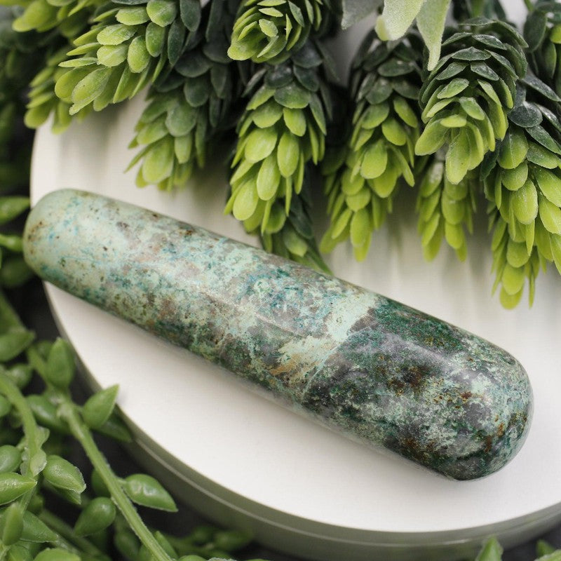 Polished Chrysocolla Massage Tool || Peru-Nature's Treasures