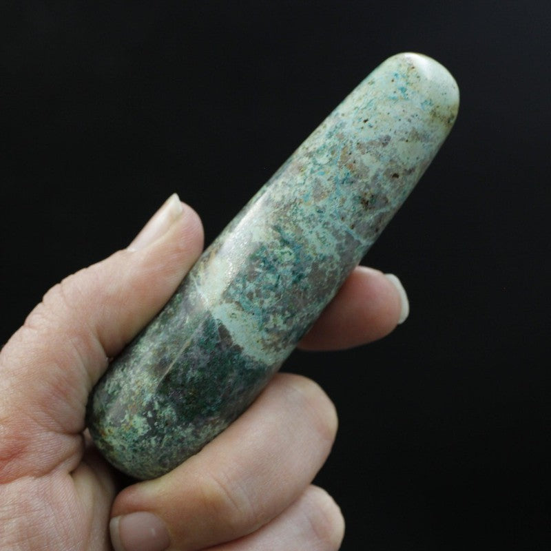 Polished Chrysocolla Massage Tool || Peru