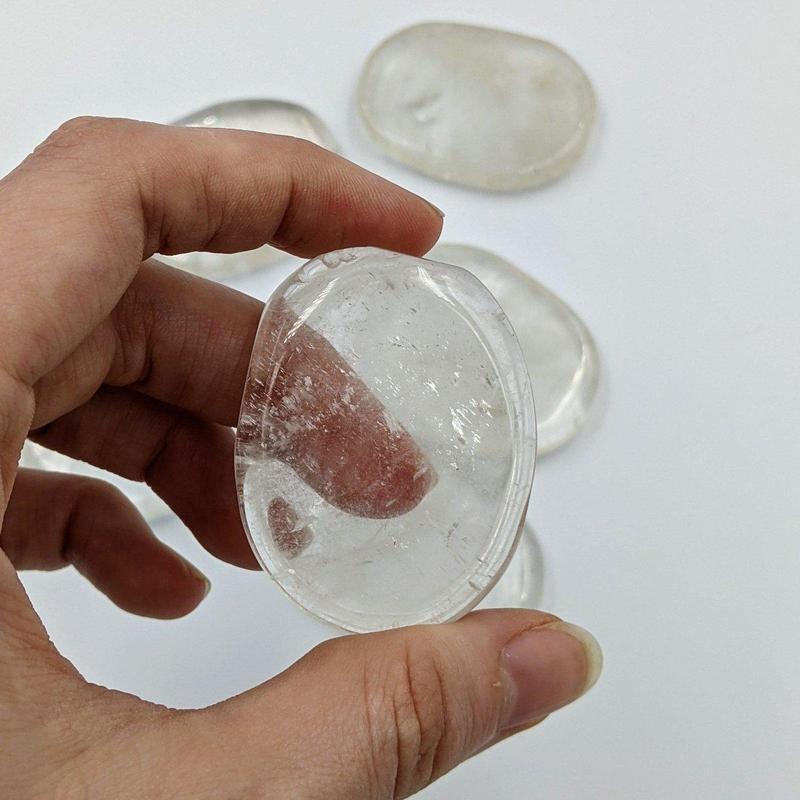 Polished Clear Quartz Flat Palm Stones || Cleansing || Brazil-Nature's Treasures