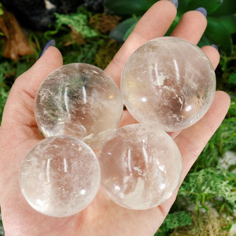 Polished Clear Quartz Spheres || Cleansing || Brazil-Nature's Treasures