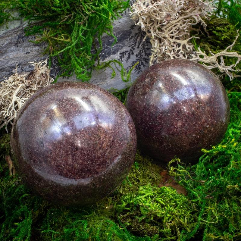 Polished Dark Red Garnet Spheres || Madagascar-Nature's Treasures