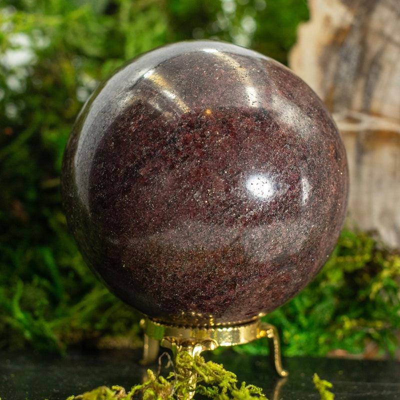 Polished Dark Red Garnet Spheres || Madagascar