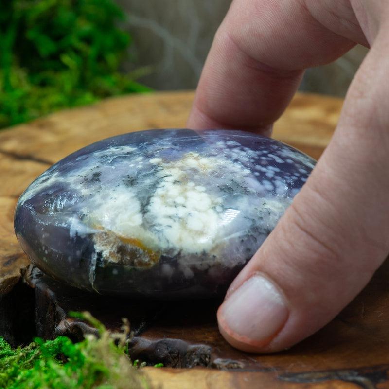 Polished Dendritic Common Opal Palm Stones || Purification-Nature's Treasures