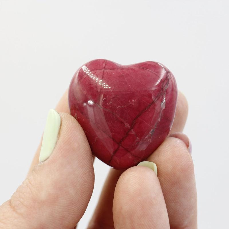 Polished Dyed Howlite Pocket Hearts || Awareness, Stress, Calmness || Canada-Nature's Treasures