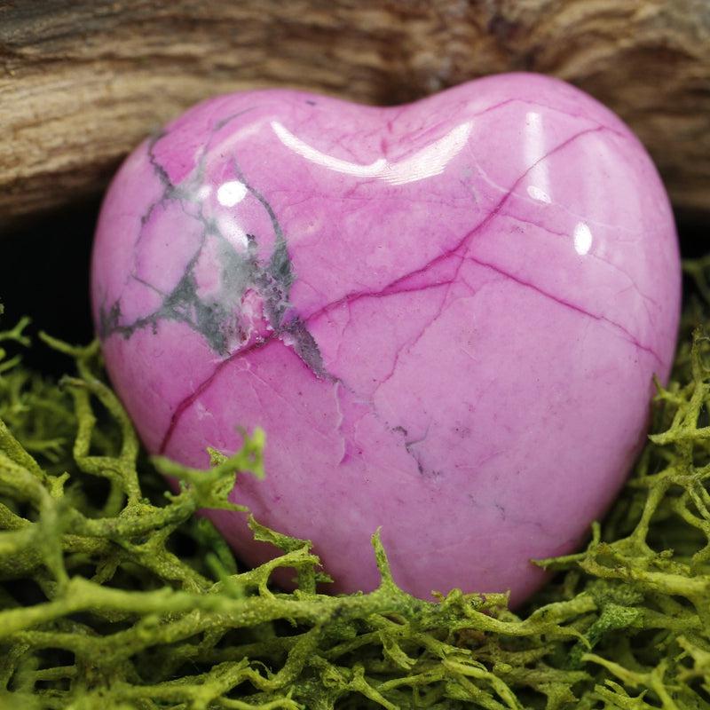 Polished Dyed Howlite Pocket Hearts || Awareness, Stress, Calmness || Canada-Nature's Treasures