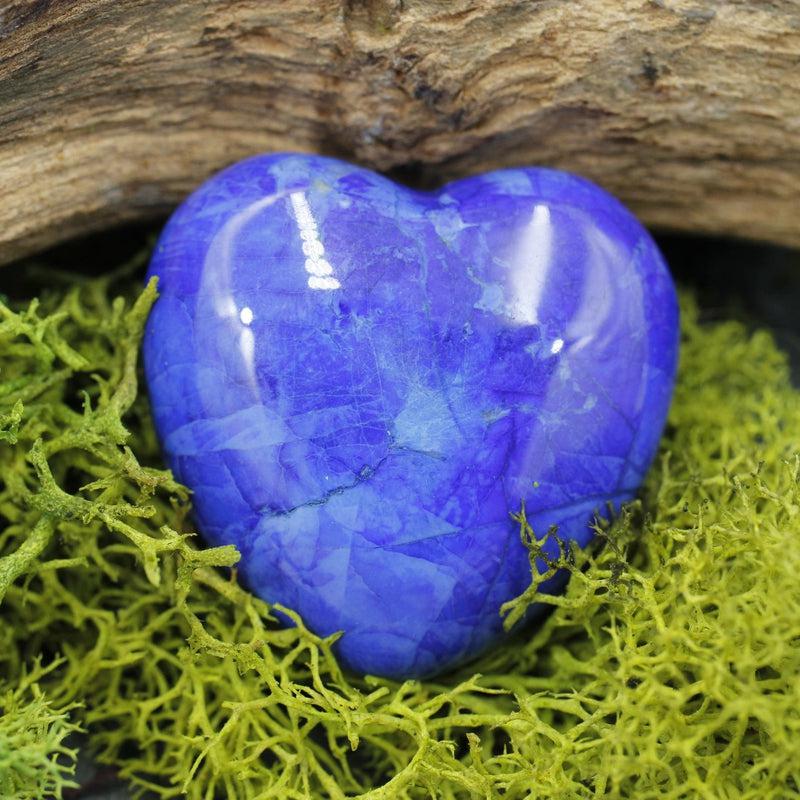 Polished Dyed Howlite Pocket Hearts || Awareness, Stress, Calmness || Canada-Nature's Treasures