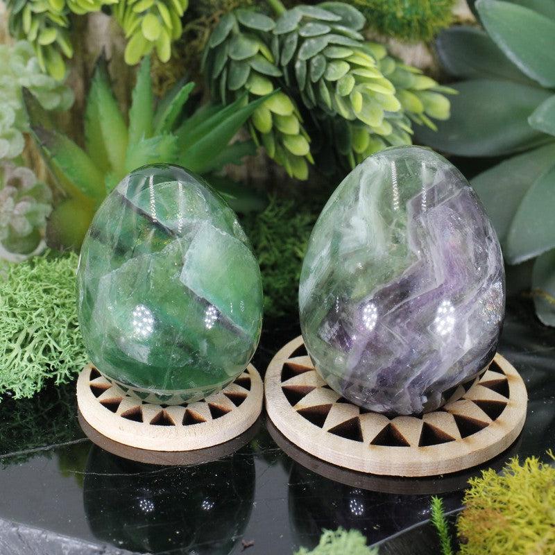 Polished Fluorite Crystal Eggs || Balance, Mental Clarity || China-Nature's Treasures