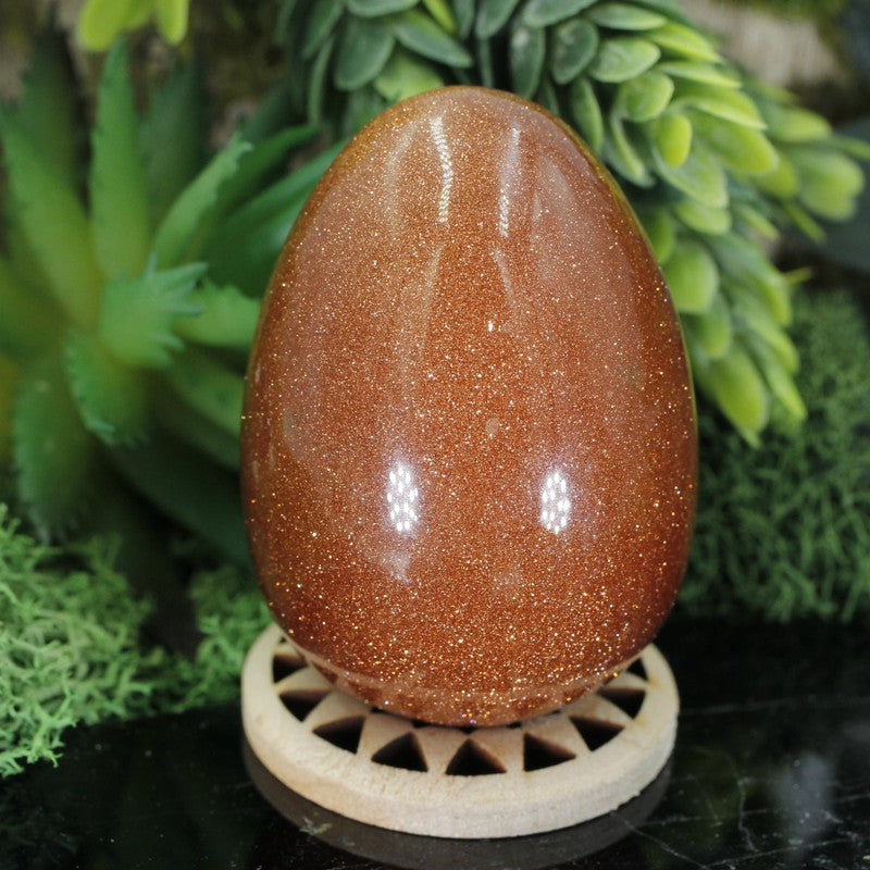 Polished Goldstone Eggs 45mm || Confidence