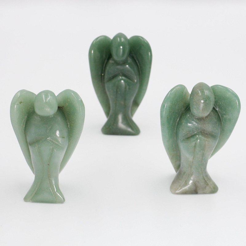 Polished Green Aventurine Angel Carvings || Abundance || India-Nature's Treasures