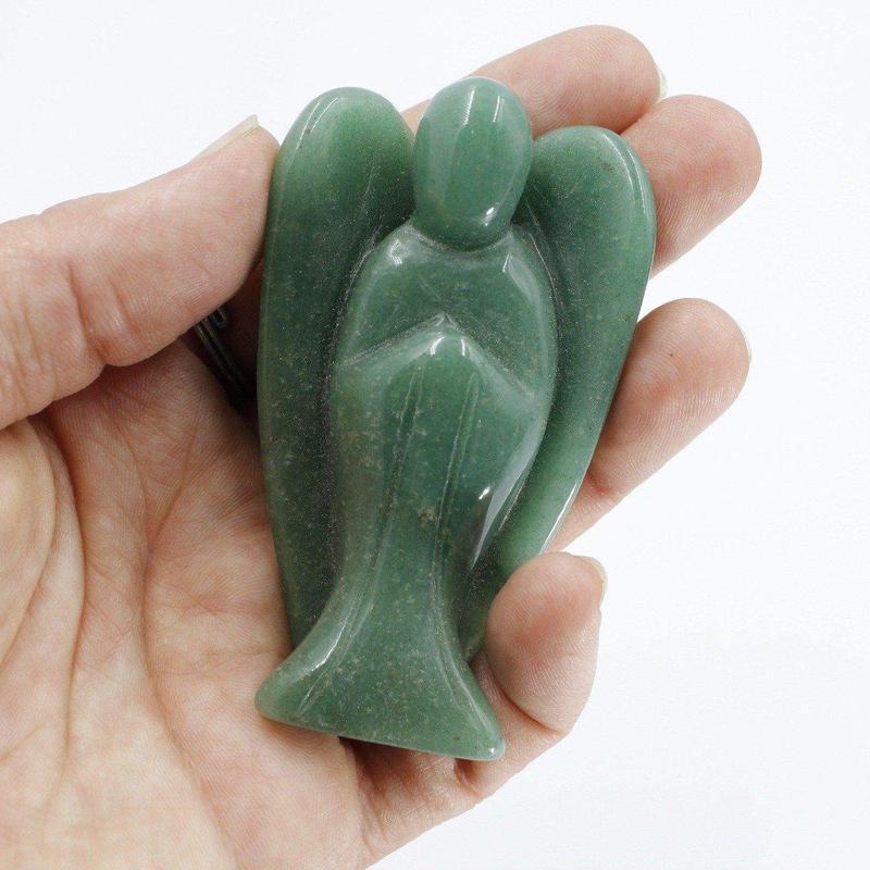 Polished Green Aventurine Angel Carvings || Abundance || India-Nature's Treasures