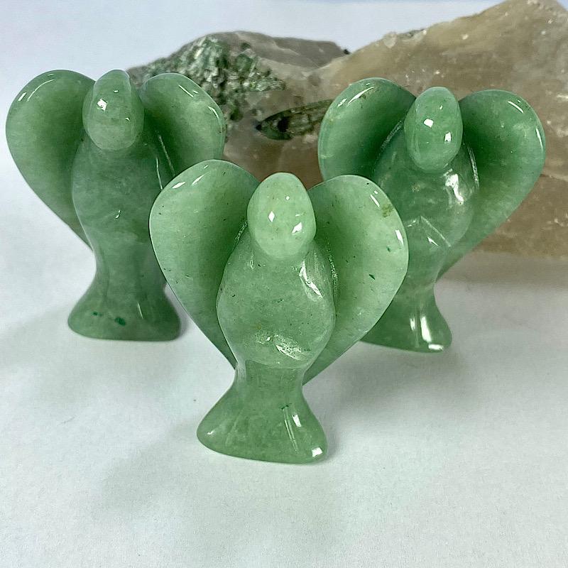 Polished Green Aventurine Angel Carvings || Abundance || India-Nature's Treasures