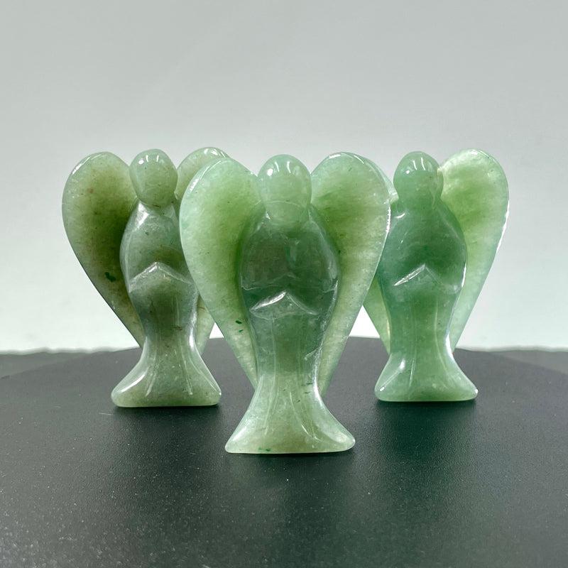 Polished Green Aventurine Angel Carvings || Abundance || India-Nature's Treasures