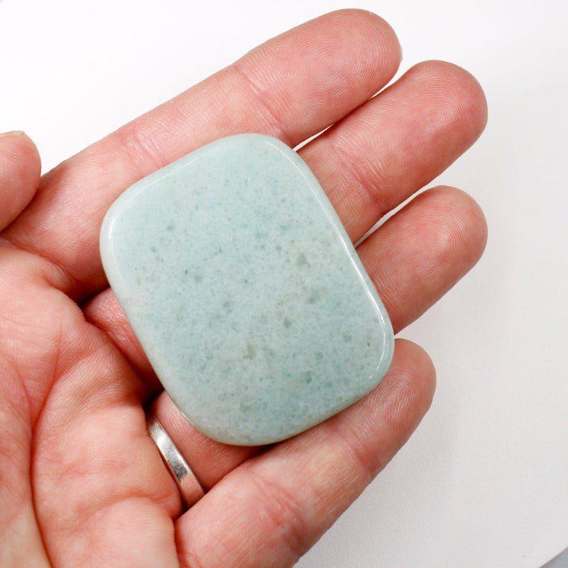 Polished Green Aventurine Large Flat Palm Stones || India-Nature's Treasures