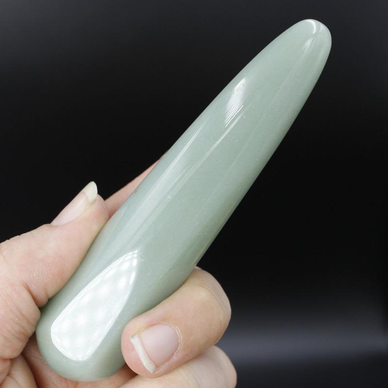 Polished Green Aventurine Massage Tool || Abundance || India-Nature's Treasures